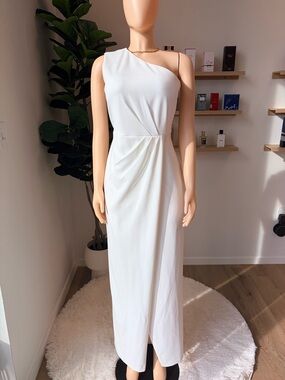 Calvin Klein | Dresses | Calvin Klein Oneshoulder Gold Dress | Poshmark